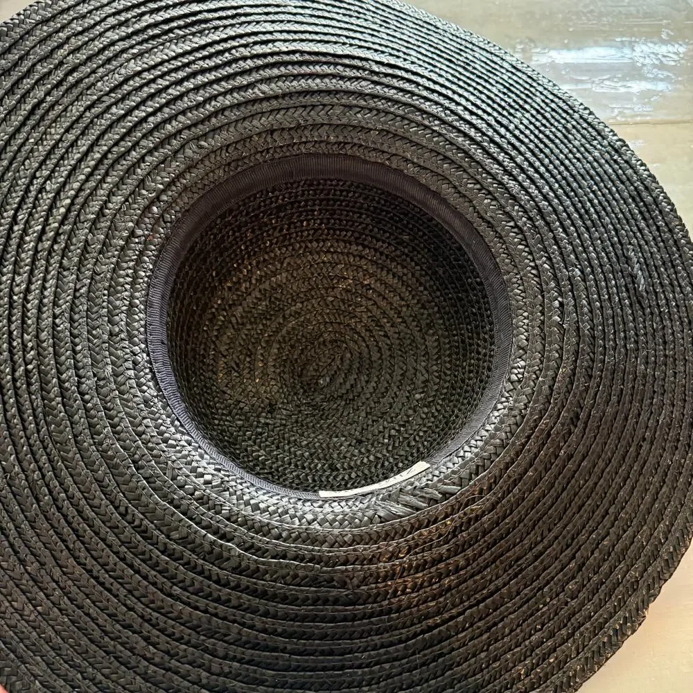 Sakowitz Black Vintage Straw Hat
